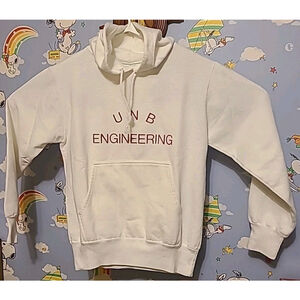 Vintage UNB Engineering Hoodie Sweater University New Brunswick Made In Canada